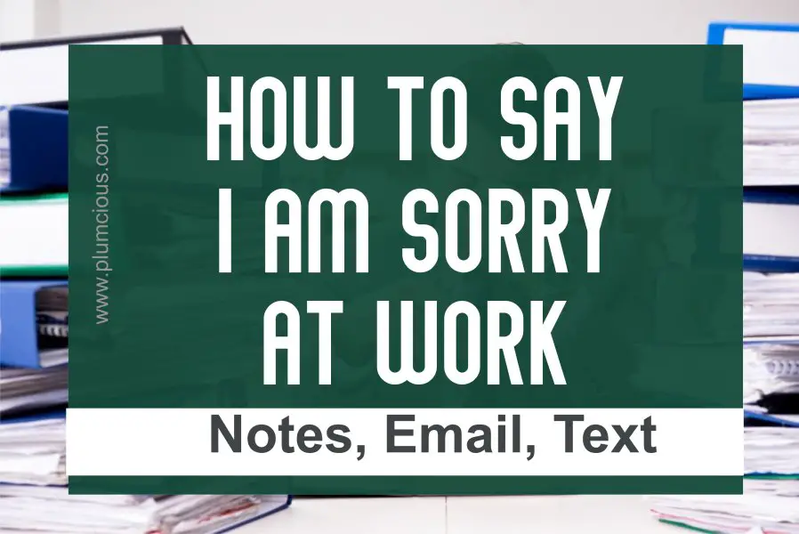 How To Apologize For A Mistake At Work In Mail