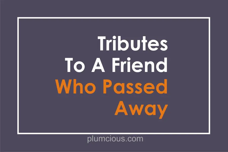 Tribute Message To A Dead Friend
