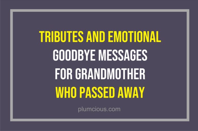 [2023] Emotional Tributes And Goodbye Message For Grandmother Who Passed Away