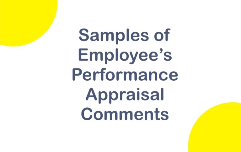 Overall Performance Summary Comments [ 150 Manager or Supervisors Comments For Employee Appraisal ]