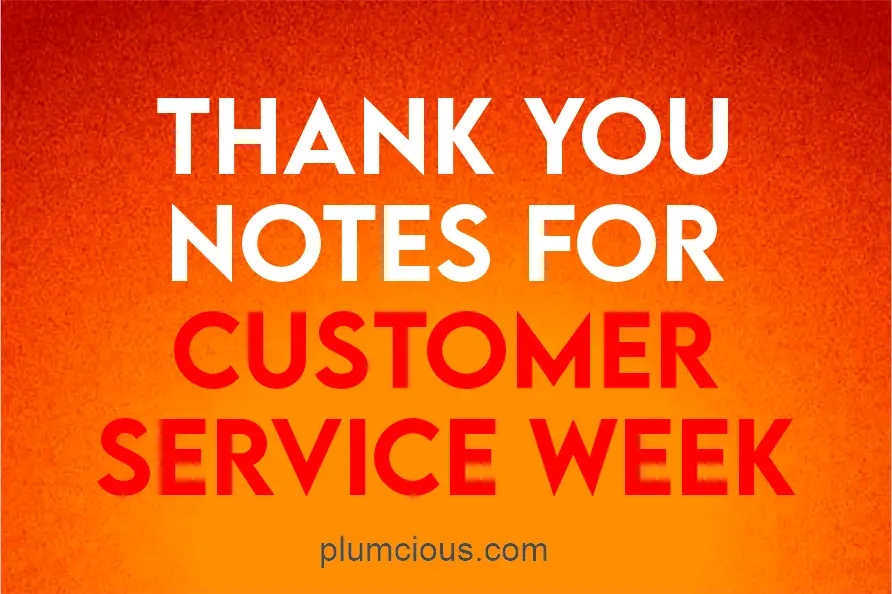 thank you message for customer service week