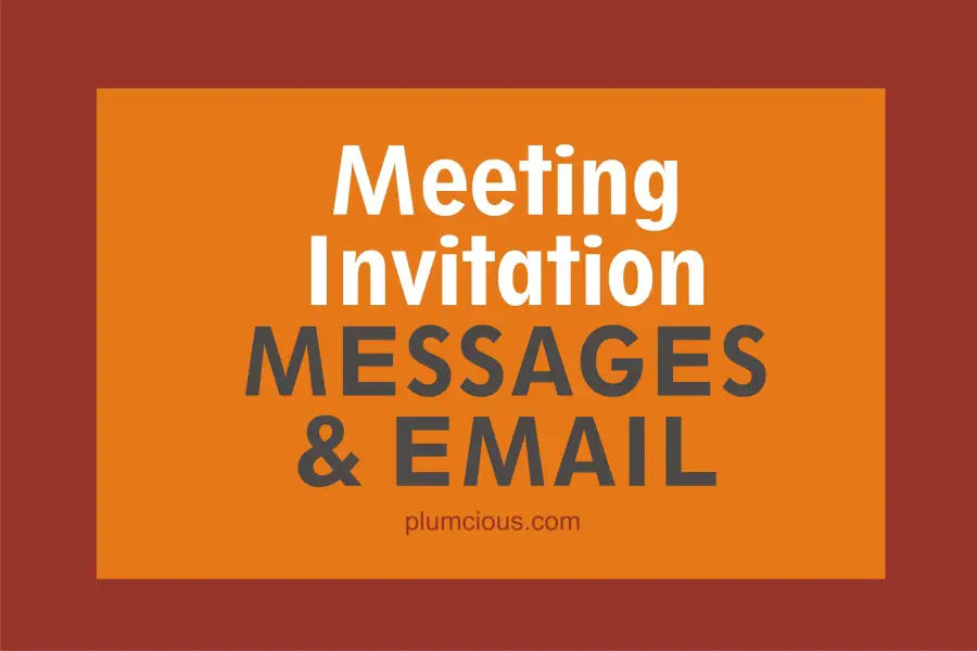 Sample Meeting Invitation Message