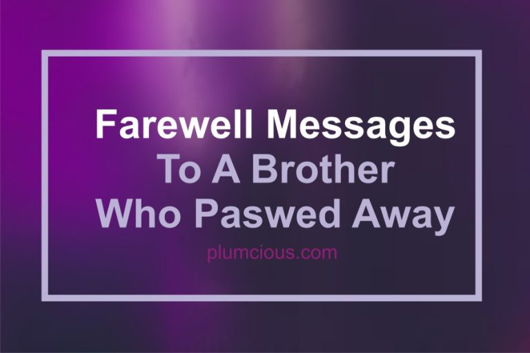 [2023] Heart Touching Goodbye Message To A Brother Who Passed Away