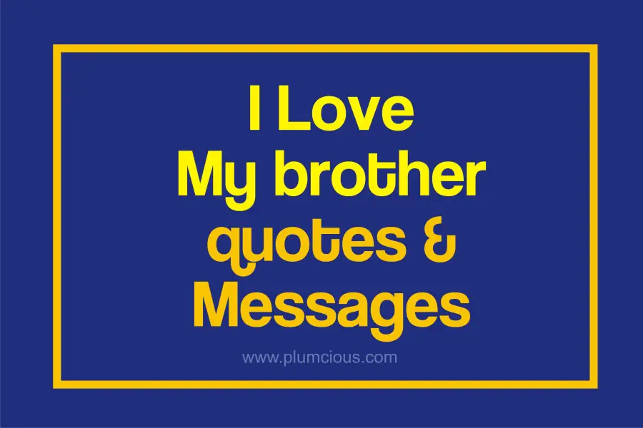 I love my brother quotes from sister