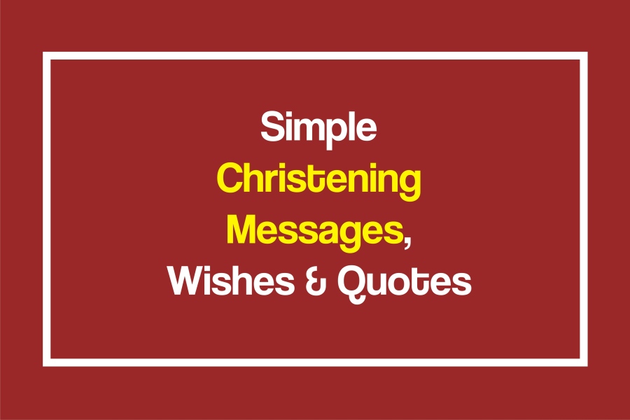 Simple Christening Message